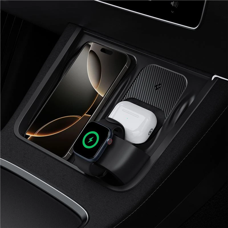 Spigen Tesla 3 viename belaidis įkrovimo stotelės laikiklis, juodas - Tesla Model Y/3