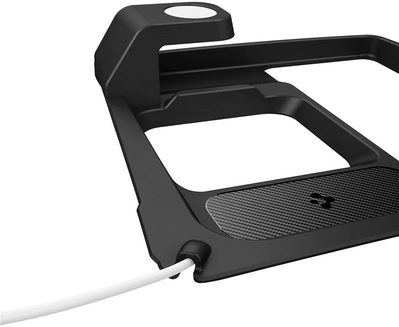 Spigen Tesla 3 viename belaidžio įkrovimo laikiklis, juodas - Tesla Model 3 2024