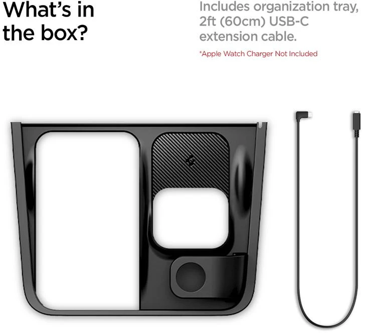 Spigen Tesla 3 viename belaidis įkrovimo stotelės laikiklis, juodas - Tesla Model Y/3
