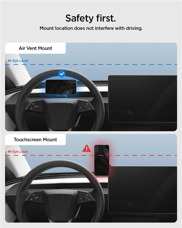 Spigen Tesla Airvent MagSafe laikiklis TAM100, juodas - Tesla Model 3(2024)/Y(Juniper)