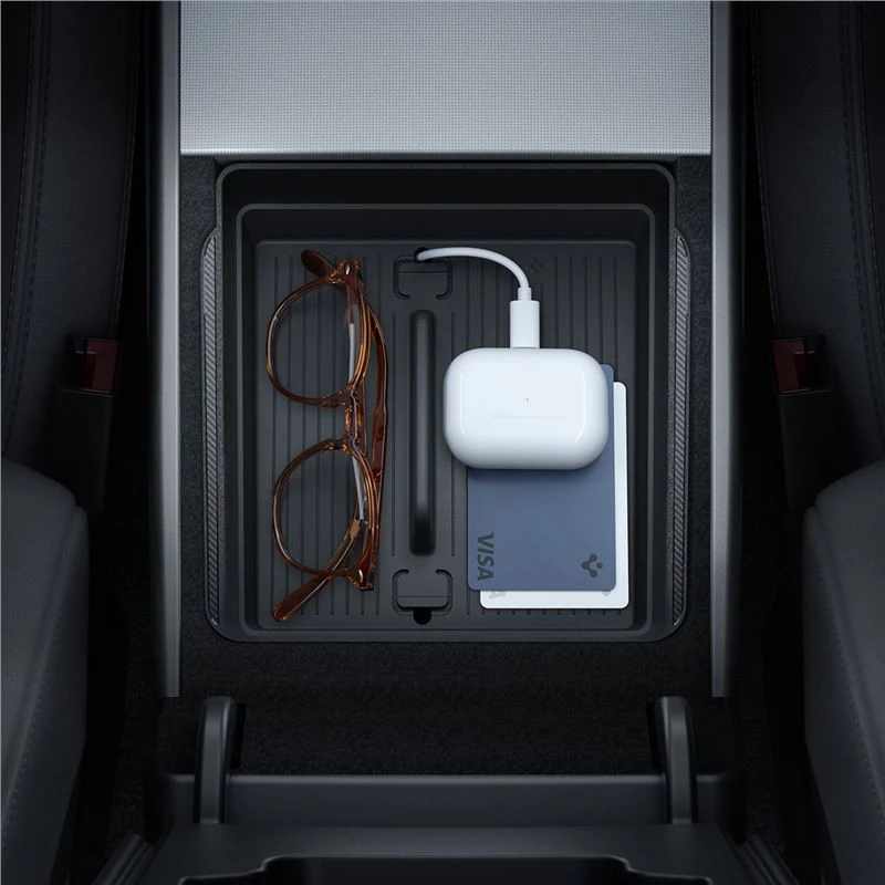 Spigen Tesla porankio konsolės organizatorius, juodas - Tesla Model 3 2024