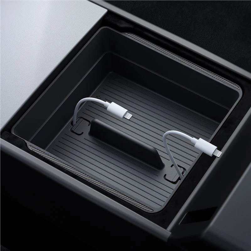 Spigen Tesla porankio konsolės organizatorius, juodas - Tesla Model 3 2024