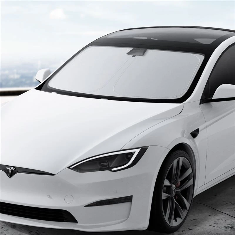 Spigen Tesla automobilio priekinio stiklo saulės skydelis, juodas - Tesla Model S