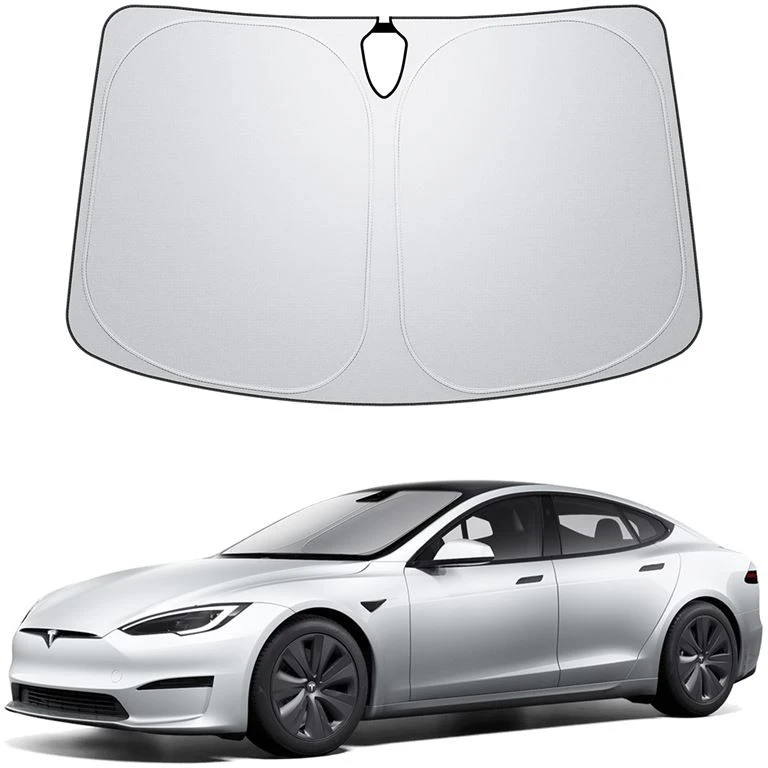 Spigen Tesla automobilio priekinio stiklo saulės skydelis, juodas - Tesla Model S