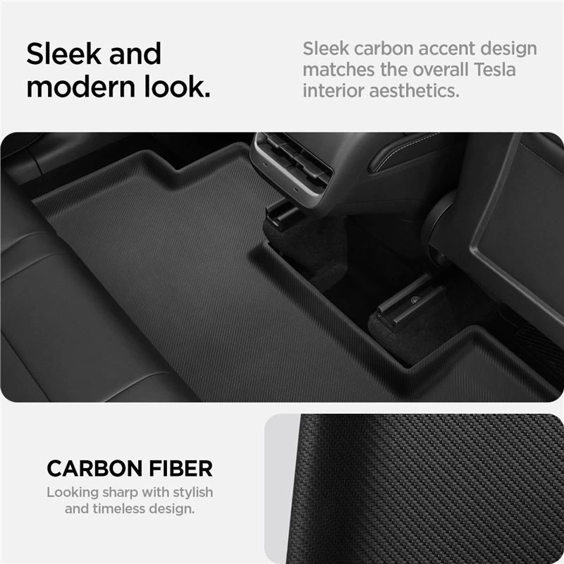 Spigen Tesla automobilio kilimėlis 1 ir 2 eilėms, juodas - Tesla Model Y