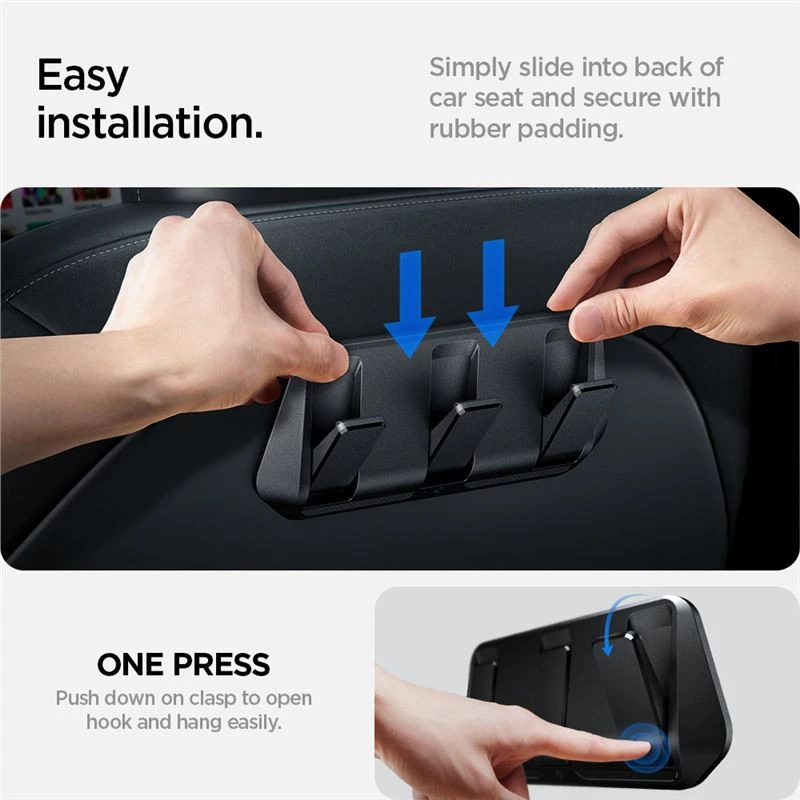 Spigen Tesla automobilio sėdynės kablys-laikiklis, juodas - Tesla Model Y/3