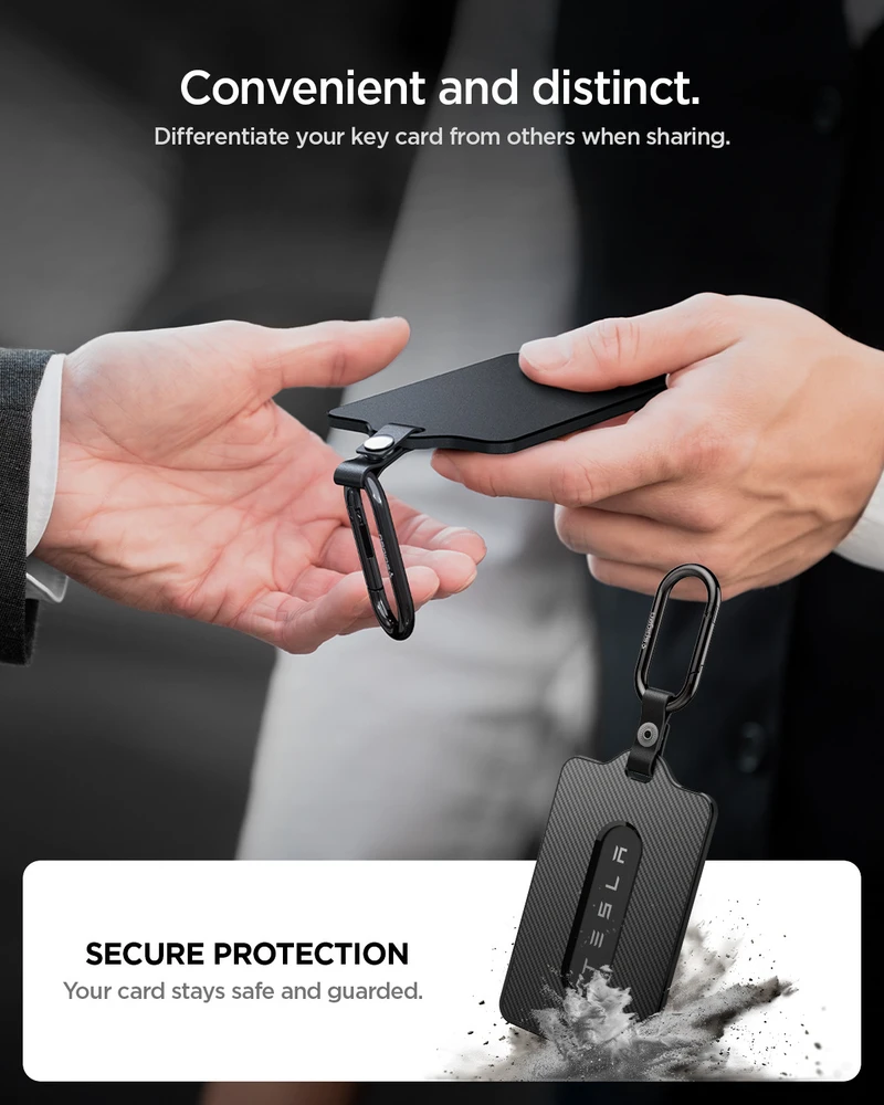 Spigen Tesla Card Holder 1 Pack, juodos spalvos – Tesla Key Card