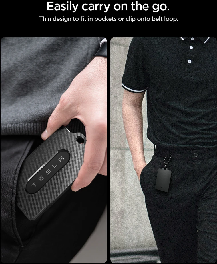 Spigen Tesla Card Holder 1 Pack, juodos spalvos – Tesla Key Card