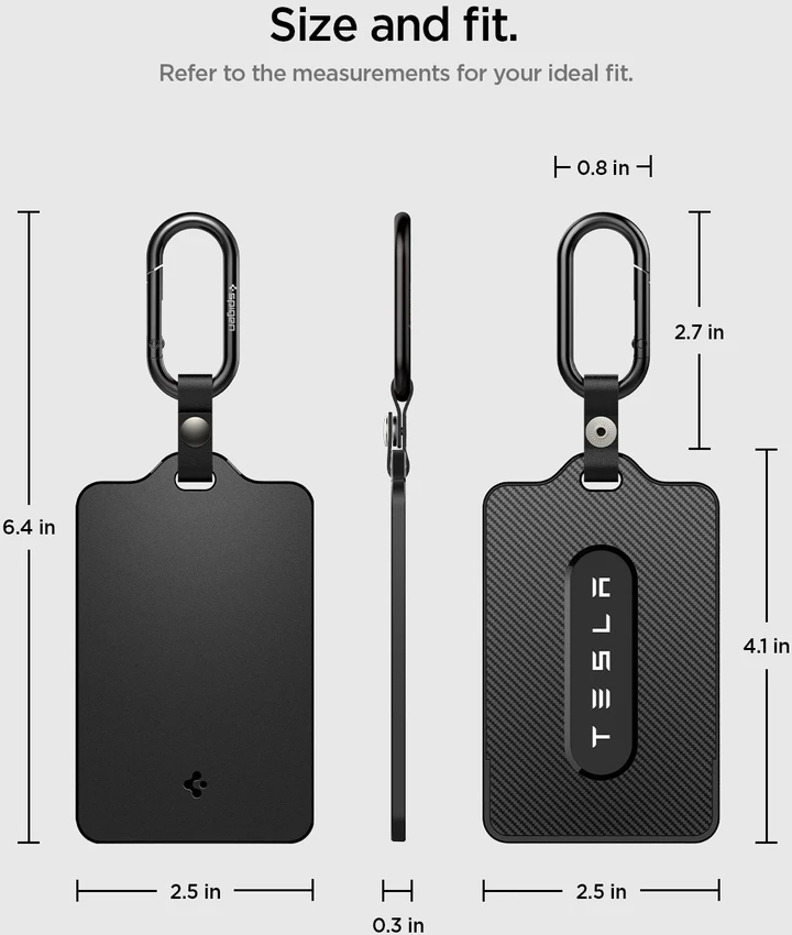 Spigen Tesla Card Holder 1 Pack, juodos spalvos – Tesla Key Card