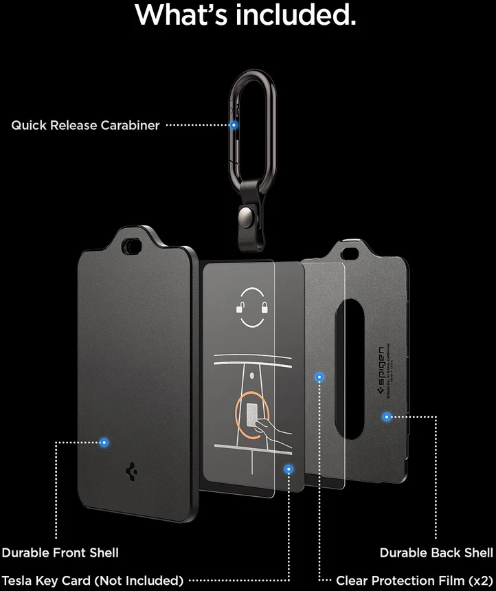 Spigen Tesla Card Holder 1 Pack, juodos spalvos – Tesla Key Card