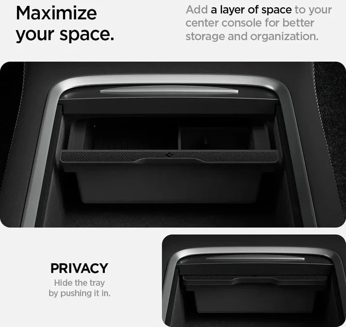 Spigen Tesla centrinės konsolės organizatorius, juodas - Model Y/3
