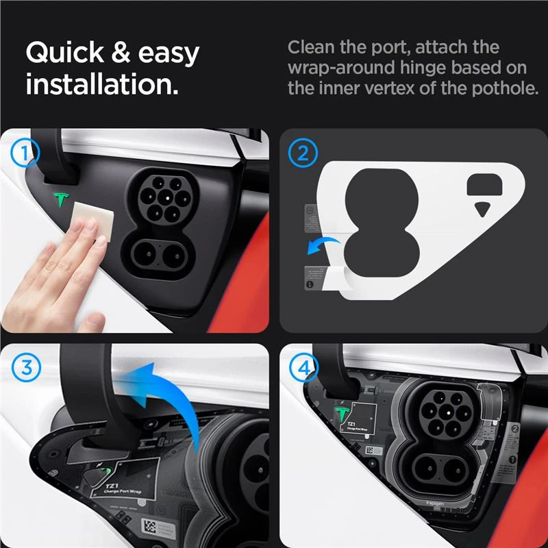 Spigen Tesla įkrovimo lizdo apsauga, zero one - Tesla Model Y/3