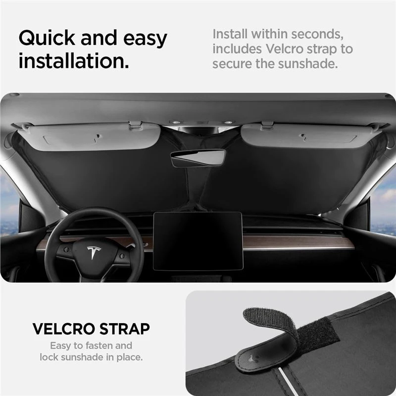 Spigen Tesla CryoShade Priekinio stiklo skėtis nuo saulės - Model Y/3