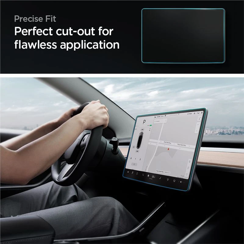 Spigen Glas.tR Ez Fit Tesla Model Y/3 ekrano apsauga