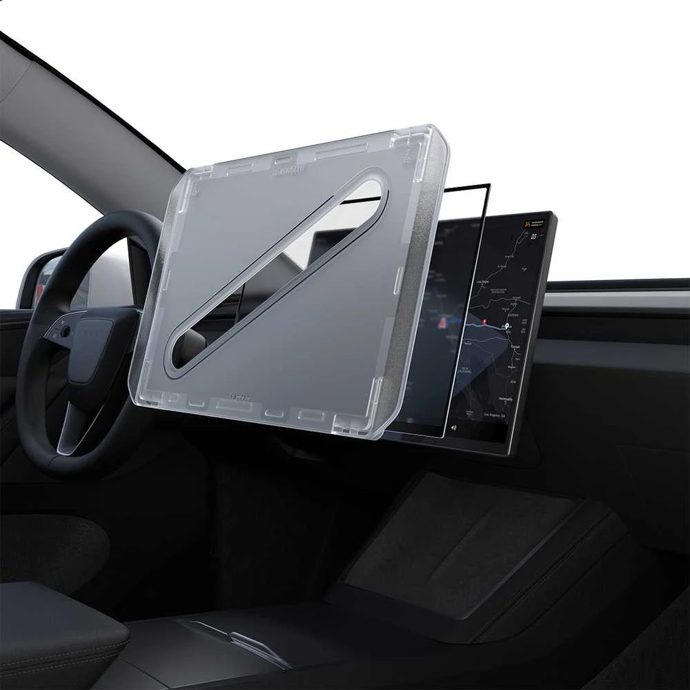 Ekrano apsauginis stiklas Spigen Tesla EZ Fit antirefleksinis matinis FC, juodas - Tesla Model Y L 2026