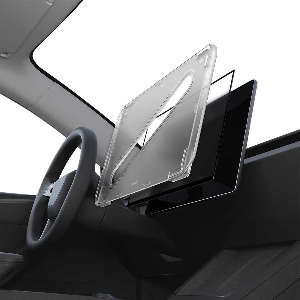 Ekrano apsauginis stiklas Spigen Tesla EZ Fit antirefleksinis matinis FC, juodas - Tesla Model Y L 2026