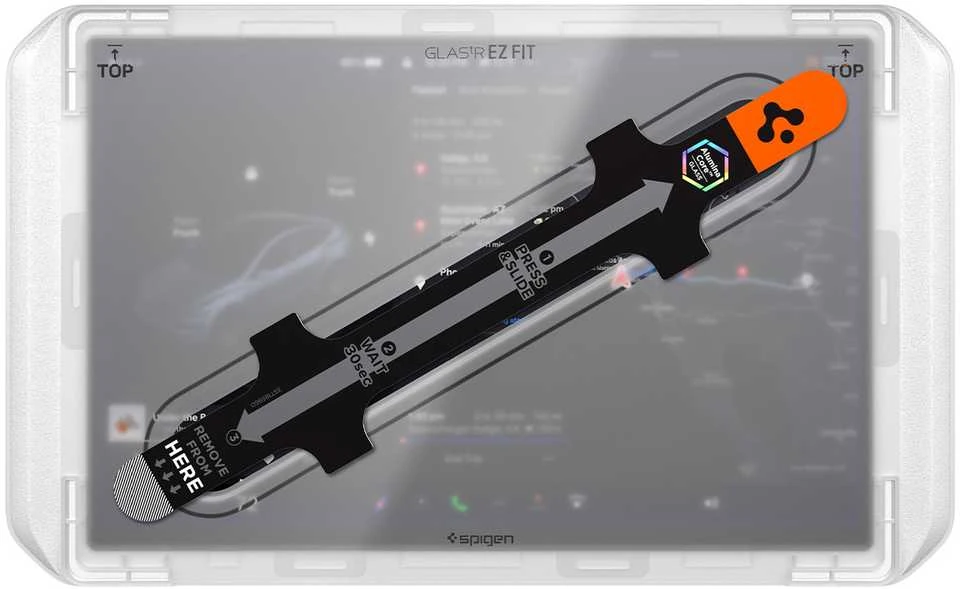 Ekrano apsauginis stiklas Spigen Tesla EZ Fit antirefleksinis matinis FC, juodas - Tesla Model Y L 2026