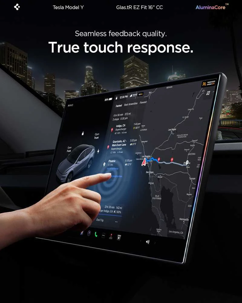 Ekrano apsauginis stiklas Spigen Tesla EZ Fit skaidrus, permatomas - Tesla Model Y L 2026