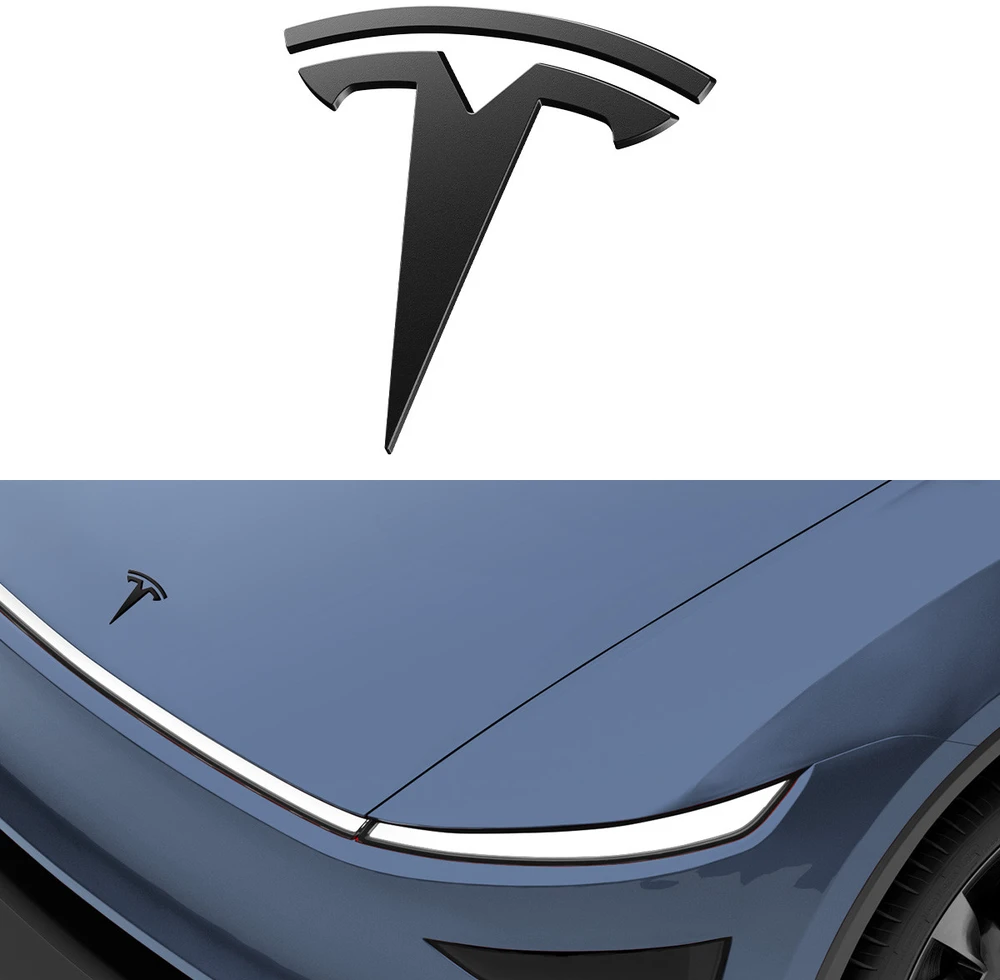 Spigen Tesla priekinė emblema, juoda - Tesla Model Y(Juniper)
