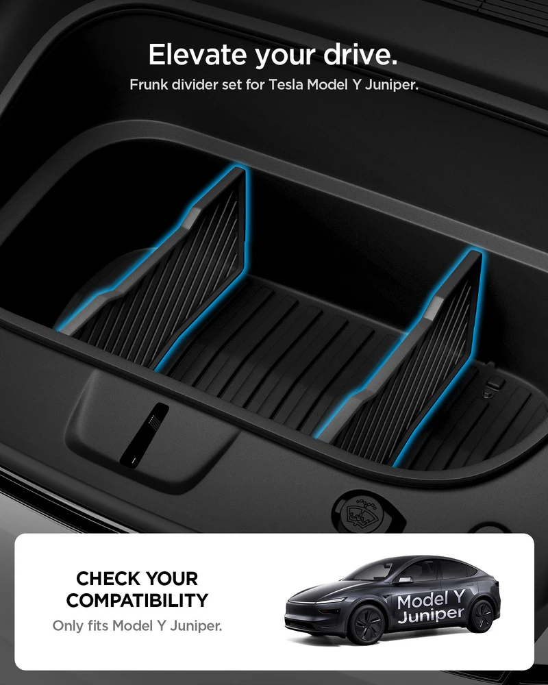 Spigen Tesla priekinės bagažinės pertvara, juoda - Tesla Model Y (Juniper)