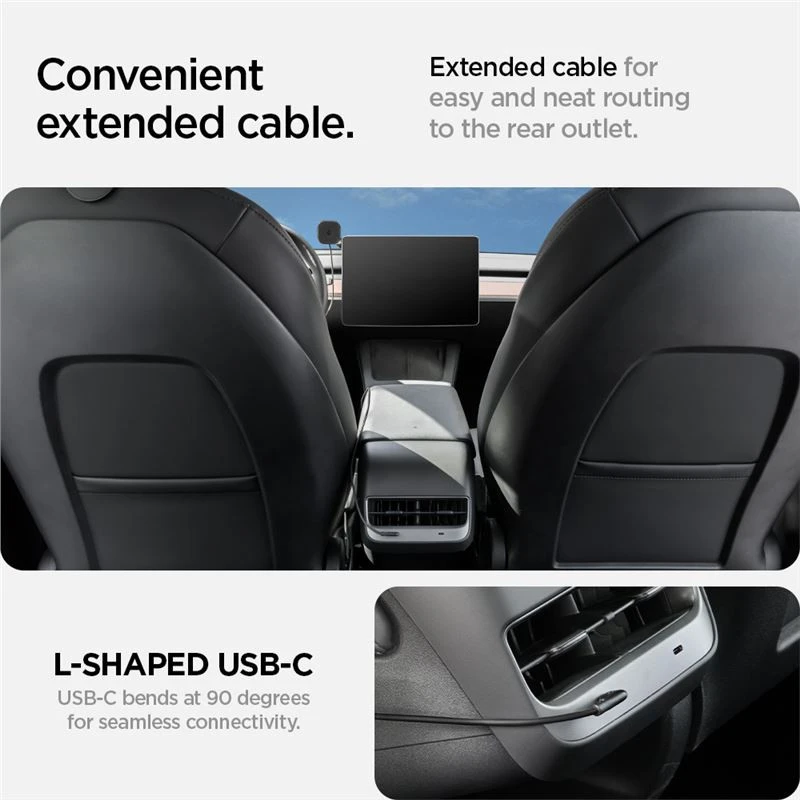 Spigen Tesla OneTap Pro 3 belaidis automobilinis įkroviklis - tvirtinimas prie ekrano