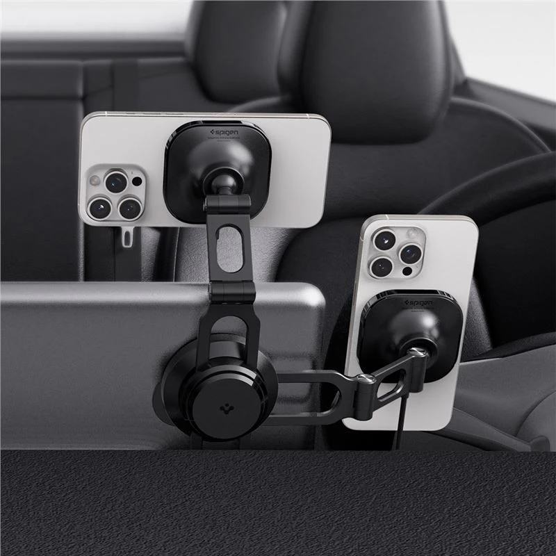 Spigen Tesla OneTap Pro 3 belaidis automobilinis įkroviklis - tvirtinimas prie ekrano