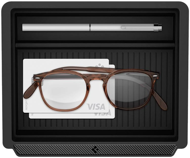 Spigen Tesla stumdomas konsolės organizatorius (apatinis), juodas - Tesla Model 3 2024