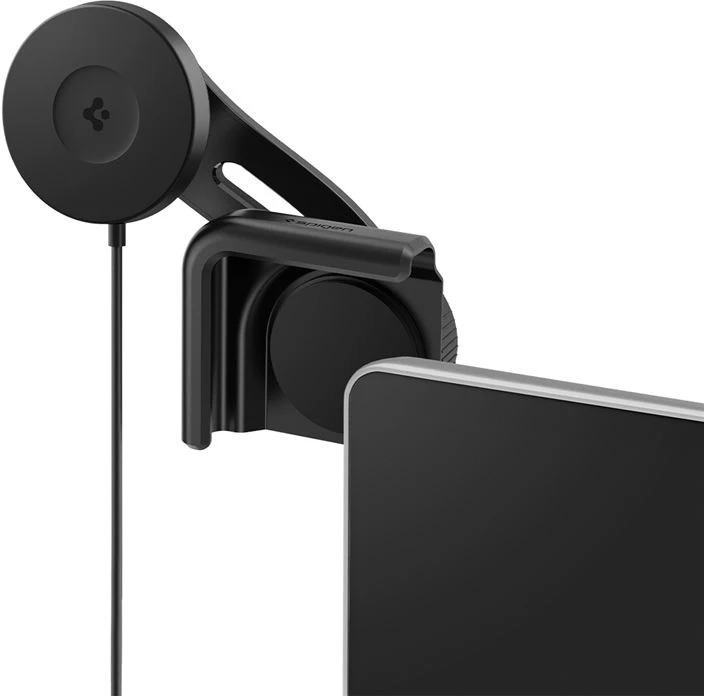 Spigen Tesla TapLock MagSafe automobilinis laikiklis-kroviklis, juodas - belaidis / skirtas ekranui