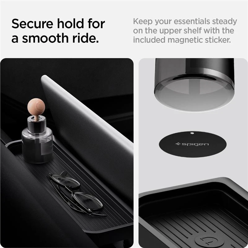 Spigen ekrano apačios laikymo organizatorius, juodas - Tesla Model 3 2024