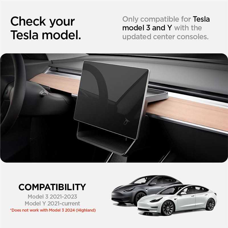 Spigen Tesla Under Screen Storage Organizer, juodas - Tesla Model Y/3