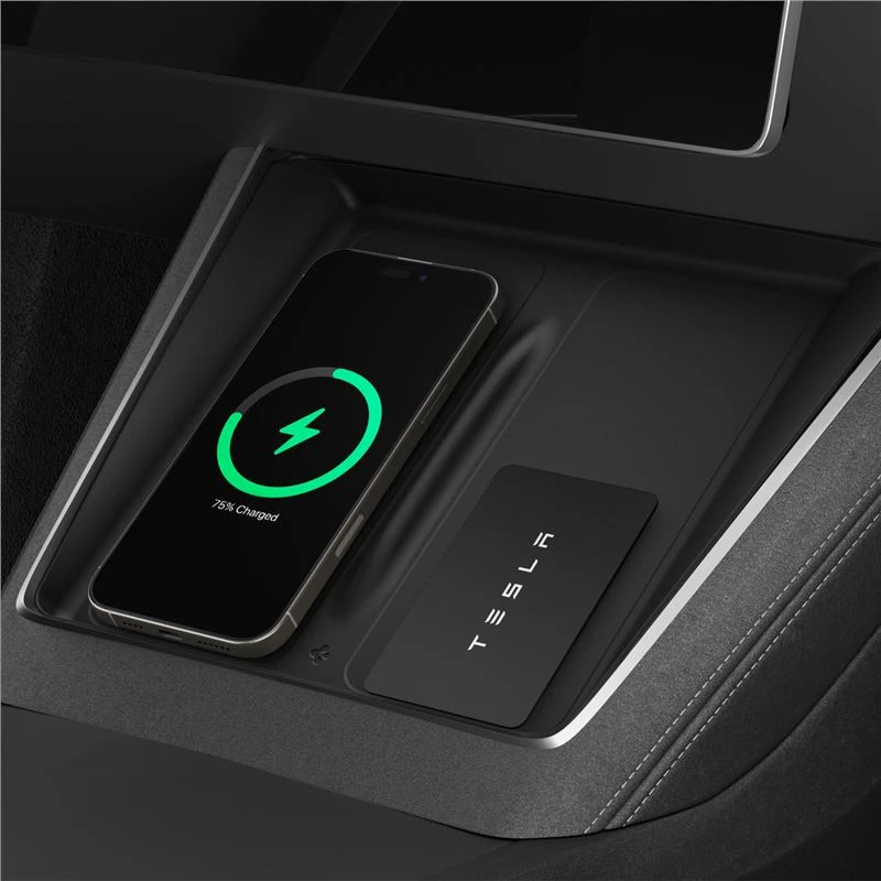 Spigen Tesla belaidžio įkrovimo pado dangtelis, juodas - Tesla Model Y 2025