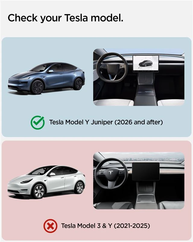Spigen Tesla belaidžio įkrovimo kilimėlio dangtelis, baltas - Tesla Model Y 2025