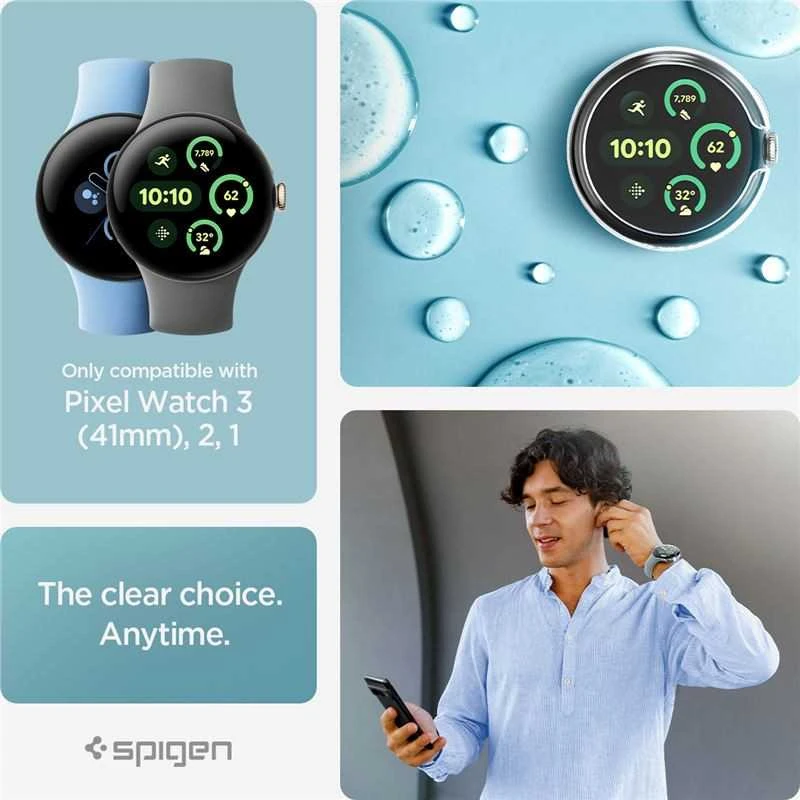 Spigen Plonas, skaidrus – „Google Pixel Watch 3/2/1“ (41 mm)