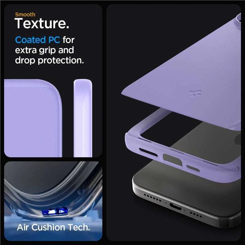 Spigen Thin Fit dėklas skirtas Apple iPhone 15 Pro,  spalva - Iris Purple
