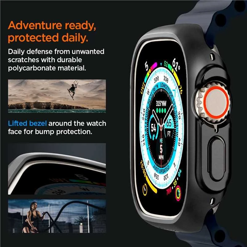 Spigen Thin Fit Apple Watch Ultra 49mm juoda/juodas ACS05458 | Spigen