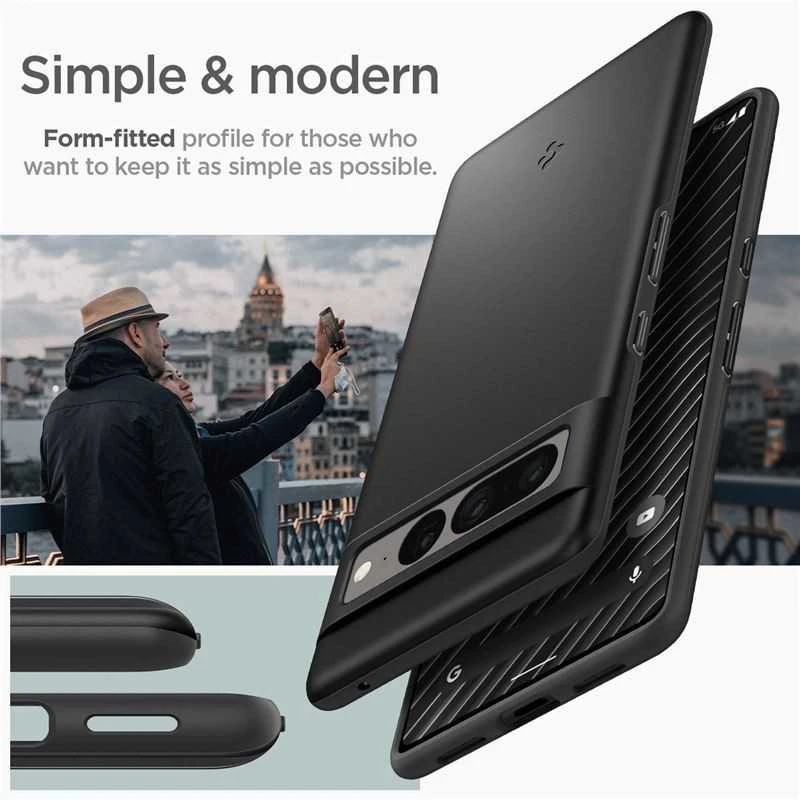 Dėklas „Spigen Thin Fit“, juodas – „Google Pixel 7 Pro“