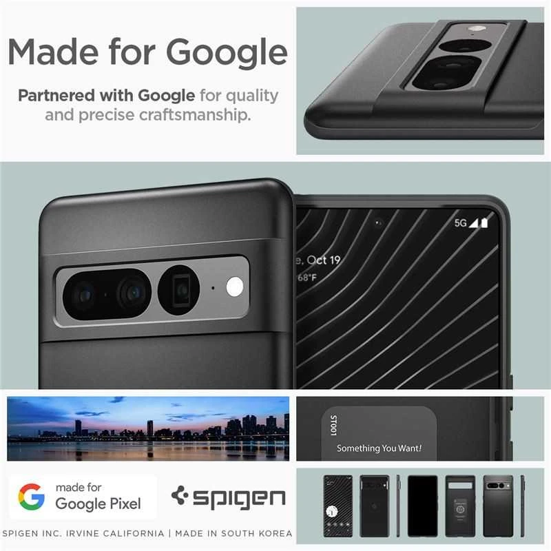 Dėklas „Spigen Thin Fit“, juodas – „Google Pixel 7 Pro“