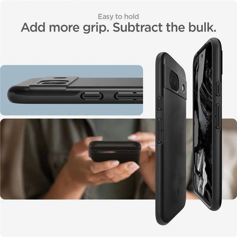 Spigen Thin Fit – dėklas skirtas Google Pixel 8A Juodas