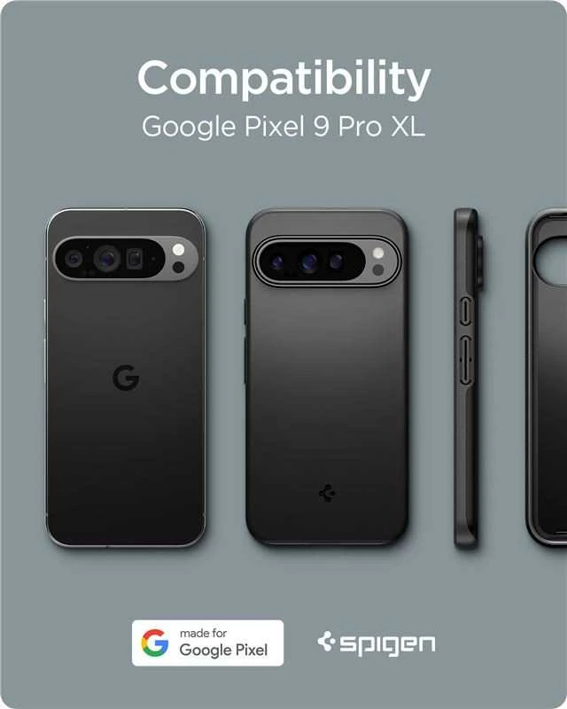 Google Pixel 9 Pro XL Spigen Thin Fit dėklas telefonui juodos spalvos