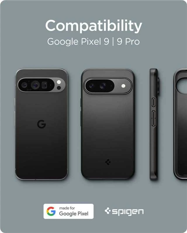 Spigen Thin Fit – dėklas skirtas Google Pixel 9 / 9 Pro Juodas