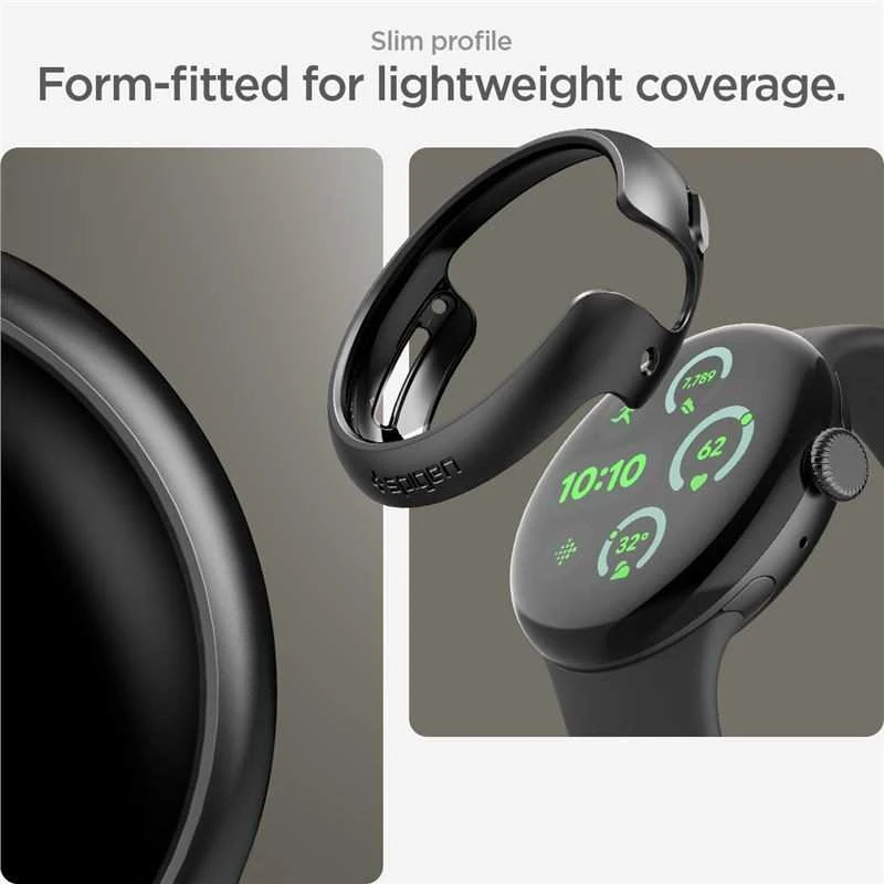Spigen Thin Fit, juodas - Google Pixel Watch 3/2/1 (41mm)
