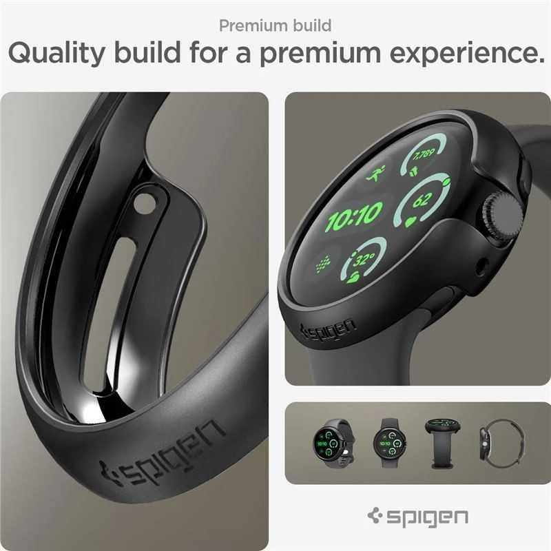 Spigen Thin Fit, juodas - Google Pixel Watch 3/2/1 (41mm)