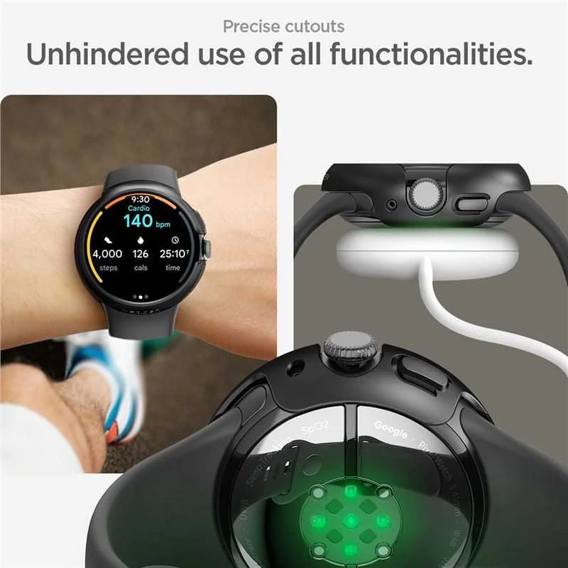 Spigen Thin Fit, juodas - Google Pixel Watch 3/2/1 (41mm)