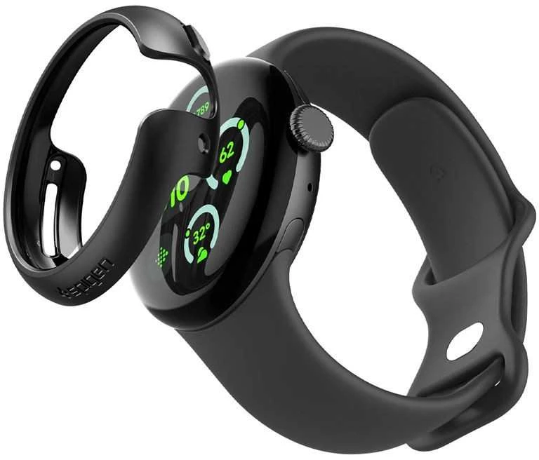 Spigen Thin Fit, juodas - Google Pixel Watch 3/2/1 (41mm)