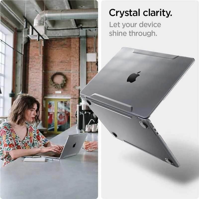 „Spigen Thin Fit“, krištolo skaidrumo – „Macbook Air 15“ M4/M3/M2“