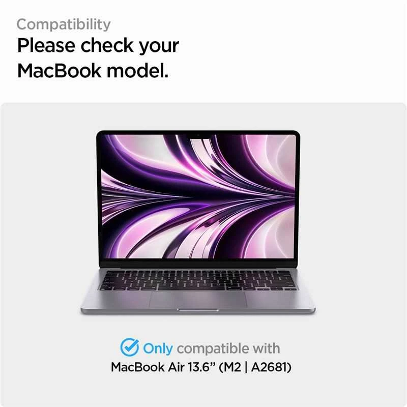 „Spigen Thin Fit“, krištolo skaidrumo – „Macbook Air 15“ M4/M3/M2“