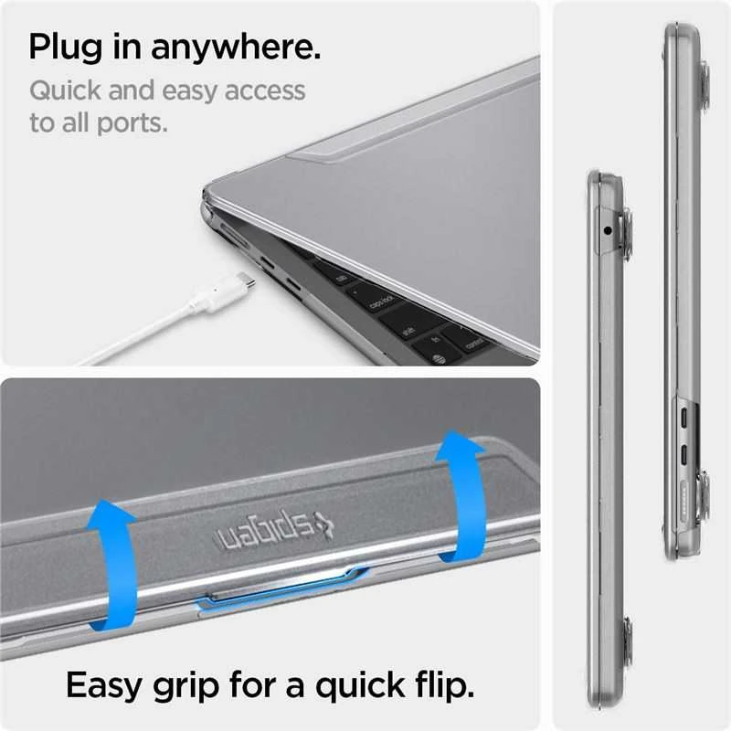 „Spigen Thin Fit“, krištolo skaidrumo – „Macbook Air 15“ M4/M3/M2“