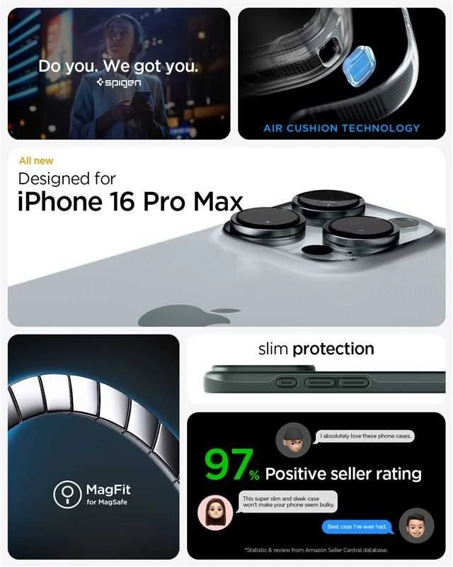 Spigen Thin Fit MagSafe Apple iPhone 16 Pro Max – dėklas telefonui žalios spalvos