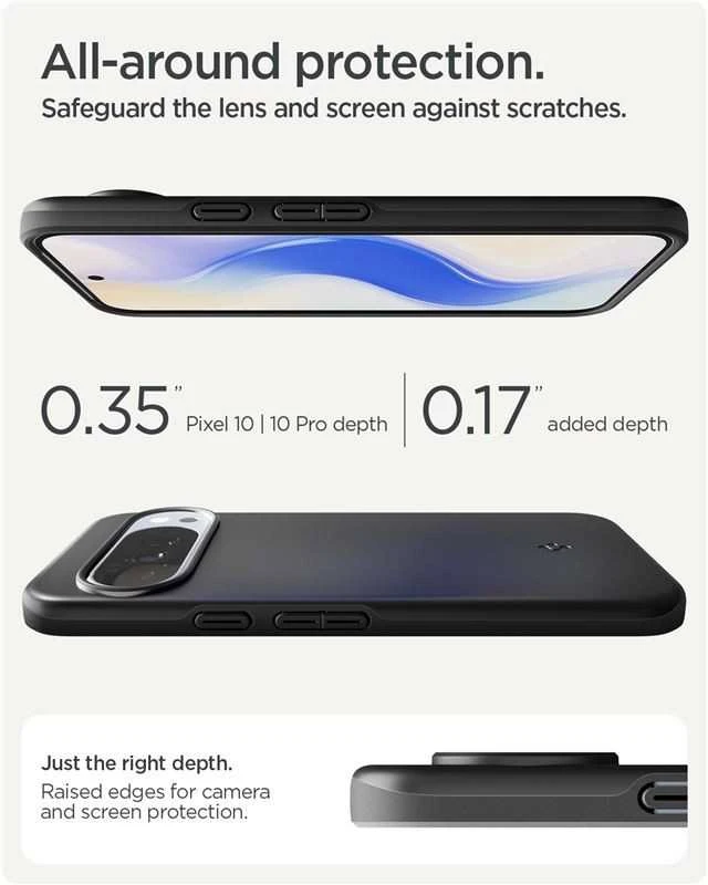 Spigen Thin Fit Mag MagSafe dėklas, skirtas Google Pixel 10 Pro XL - Juodas