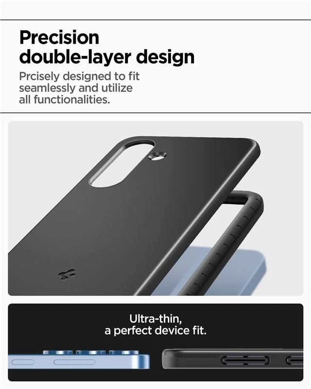 Spigen Thin Fit Mag MagSafe – dėklas skirtas Samsung Galaxy S25 Juodas